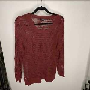 New Wine Maroon Knit Sweater